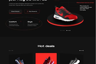 do footwear website design, shoe website, sneakers website