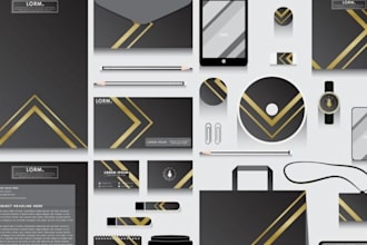 build your corporate identity with logo,card and brand guide