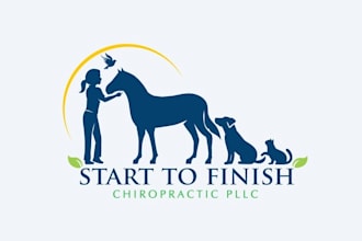 design high definition an animal chiropractor logo