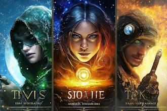 make unique horror, fantasy, sci fi novel, ebook cover and book cover