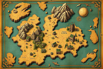 create fantasy, retro and vintage maps for board games
