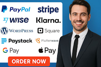 do ecommerce payment setup integrate paypal stripe wise klarna API integration
