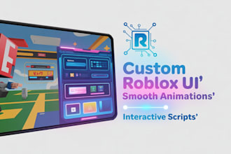 design ui ux designer roblox ui game ui ui animation and roblox script