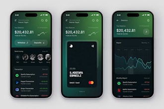 provide ui ux design for your fintech app, loan app, wallet app, payment app