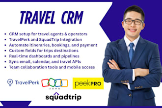 setup travel CRM zoho travelperk peek pro travelmax cooper squadtrip