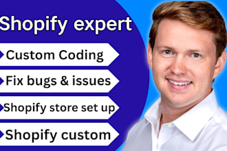 do shopify bug fix liquid code, theme customization, custom coding
