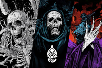 draw amazing vintage or dark art for your clothing or band