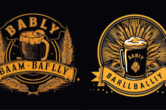 make vintage oktoberfest pub beer logo