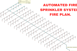 design automatic fire sprinkler system, fire protection, fire alarm plan