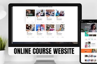 design online course website and elearning website