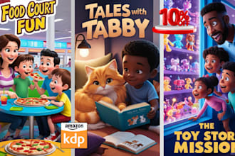 design a children book and story book with african american cartoon character