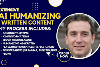 proofread and humanize ai content check plagiarism book editing, book formatting