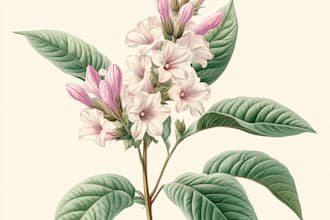 draw botanical illustration of flowers, plants, and fruits