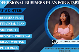 write an investor ready business plan for startup with financial plan, sba plan