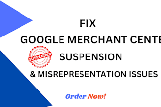 fix google merchant center misrepresentation, gmc suspension and shopping ads