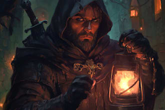 draw a d and d character art illustration for you