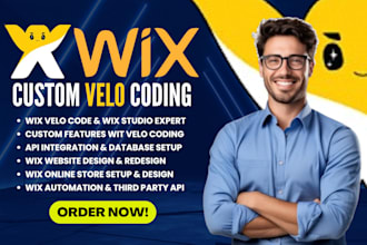 custom wix velo code wix studio database api integration wix website wix code