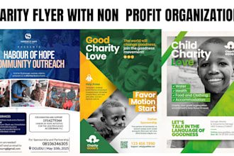 do nonprofit organization, charity, donation, fudraising flyer or brochure