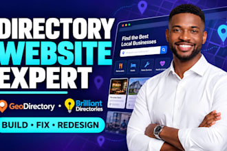 build, fix or redesign geodirectory and brilliant directory wordpress website