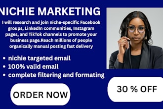 join niche specific facebook linkedin instagram tiktok to promote your business