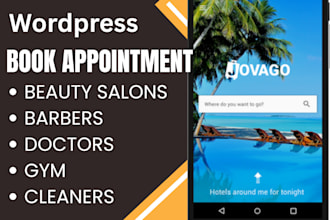 create appointment booking website for doctors, beauty salons, gyms or cleaners