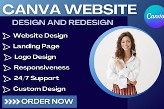 create canva website design and redesign landing page website templates