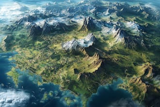design a parchment styled fantasy map for your world
