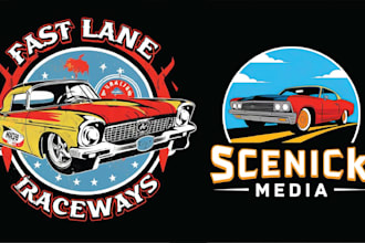 do creative t shirt automotive garage classic car logo