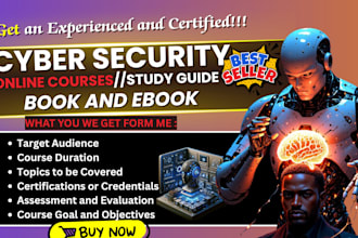 ghostwrite a book and ebook, cybersecurity online course, study guide, training