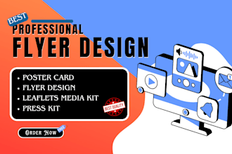 design flyer, postcard, door hanger, or media kit in just 24 hours