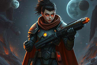do a sci fi art , sci fi character and concept art