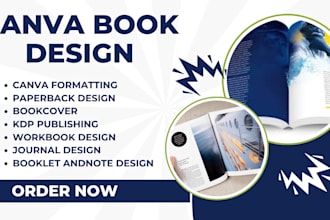 do editable canva book design, workbook journal design for kdp publishing, ppt