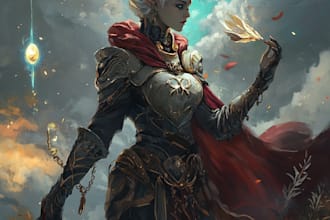 draw dnd party art, fantasy characters, and fantasy illustration