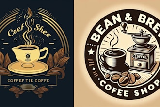 create vintage coffee shop bar or restaurant logo