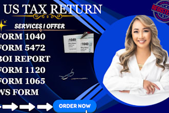 prepare and file tax return form 1120 5472 1065 1040 boi