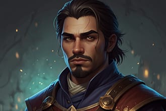draw your fantasy character, rpg character or portrait