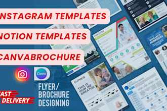 create stunning instagram templates, canva ebook, notion templates, brochure