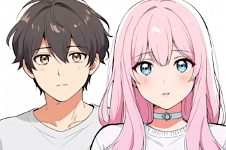 draw manga comic webtoon anime story for you
