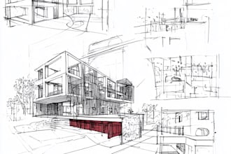 sketch architecture and interior design