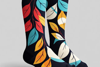 do a creative socks unique sock design for you