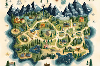 recreate a map, a vector map, event map in illustrator