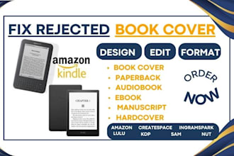 fix rejected book cover, upload your book paperback on amazon