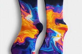 draw custom and unique socks design