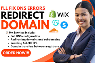 connect domain, subdomain to squarespace, wix, shopify, fix dns, redirect domain