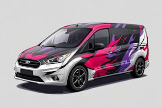 create car wrap design, van wrap design truck wrap design
