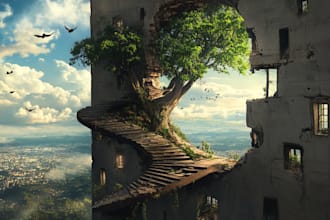 make a environment concept art illustration