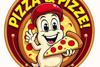 design high quality esport restaurant pizza mascot logo with free source file