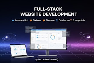 full stack website loveable bolt firebase firestore databutton emergent sh