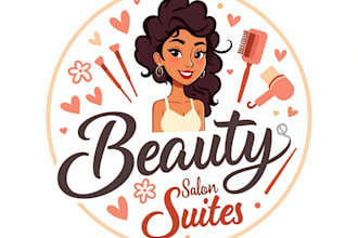design high quality esport beauty salon mascot logo with creative concepts