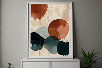 design minimalist boho abstract printable wall art